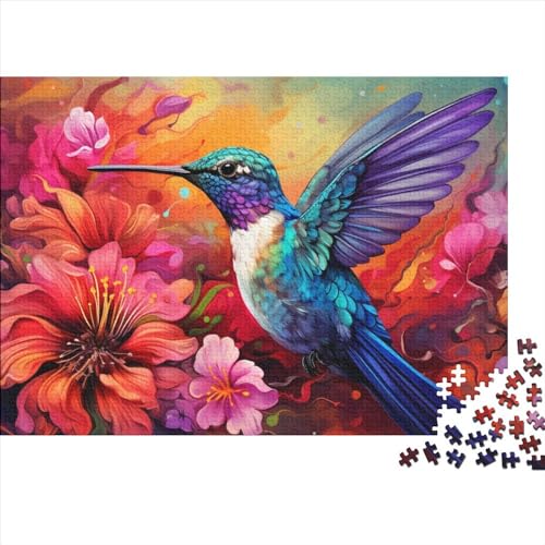 500-teiliges psychedelisches Kolibri-Puzzle für Erwachsene, Puzzles, Lernspielzeug, 500 Stück (52 x 38 cm) von ABFFSDT