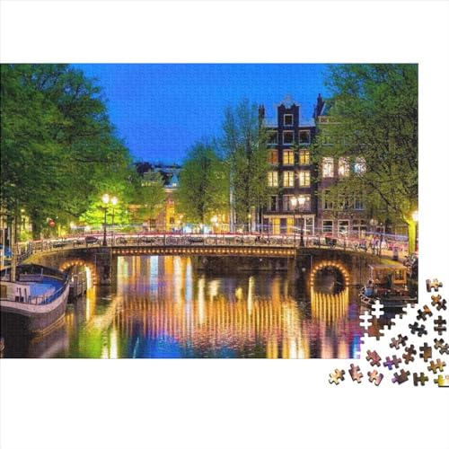 Amsterdam Puzzle für Erwachsene, 300 Teile, Puzzles für Erwachsene und Teenager ab 12 Jahren, 300 Teile (40 x 28 cm) von ABFFSDT