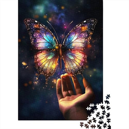 Art Dream Butterfly 300-teiliges Puzzle für Erwachsene, kreatives rechteckiges Puzzle, Holzpuzzle, Denksportspielzeug, 300 Teile (40 x 28 cm) von ABFFSDT