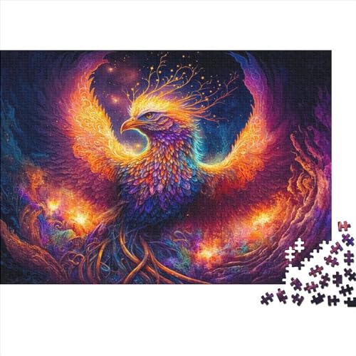 Art Phoenix 1000-teiliges Holzpuzzle für Erwachsene, Puzzle, Lernspiel, Herausforderungsspielzeug, 1000 Stück (75 x 50 cm) von ABFFSDT