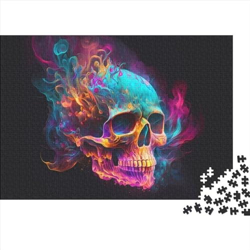 Art Skull Puzzle für Teenager, 1000 Teile, Puzzle, Denksport-Puzzles für Erwachsene, 1000 Teile (75 x 50 cm) von ABFFSDT