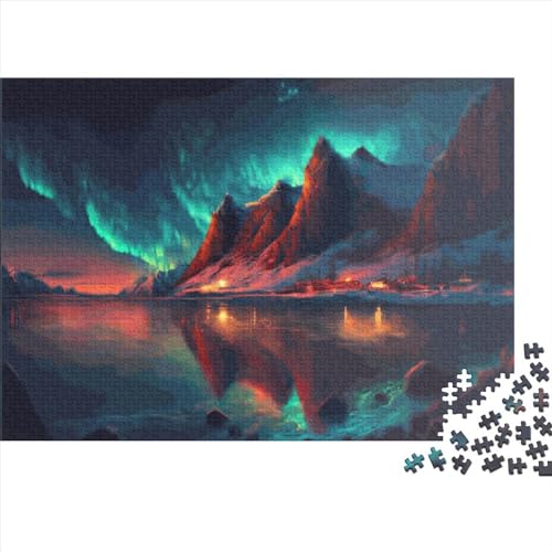 Atemberaubende Aurora-Puzzles mit 1000 Teilen für Erwachsene, Puzzles, Lernspiel, Herausforderungsspielzeug, 1000 Stück (75 x 50 cm) von ABFFSDT