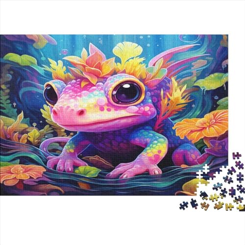 Axolotl_Style Puzzle 1000 Teile für Erwachsene und Teenager ab 12 Jahren, 1000 Teile (75 x 50 cm) von ABFFSDT