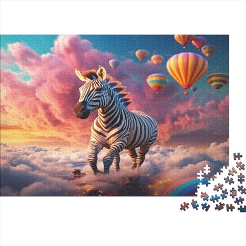 Ballon-Zebra-Puzzle für Teenager, 300 Teile, Puzzle, Denksport-Puzzles für Erwachsene, 300 Teile (40 x 28 cm) von ABFFSDT