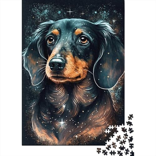 Buntes Galaxie-Dackel-Puzzle 1000 Teile, Puzzle für Erwachsene, Denkspiel, Puzzle-Spielzeug für Erwachsene, 1000 Teile (75 x 50 cm) von ABFFSDT