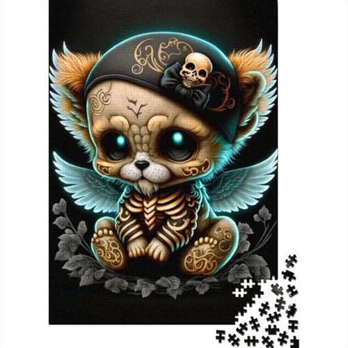 Buntes Piraten-Chihuahua-Puzzle, 1000 Teile, Holzpuzzle für Erwachsene und Teenager, Familienspiel, 1000 Teile (75 x 50 cm) von ABFFSDT