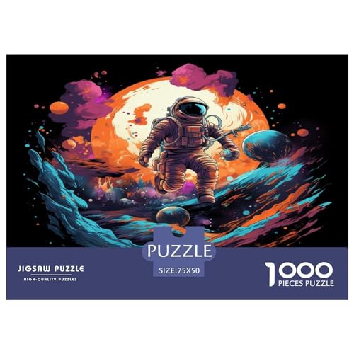 Cooles Astronauten-Puzzle für Erwachsene, 1000-teiliges Puzzle für Teenager, Lernspiel, Herausforderungsspielzeug, 1000 Stück (75 x 50 cm) von ABFFSDT