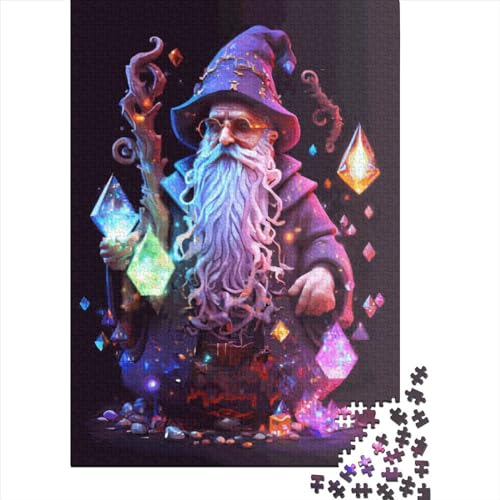 Crystal Wizard Puzzle 1000 Teile für Kinder, kreatives, schwieriges Puzzle, anspruchsvolles Spiel, Geschenkspielzeug, Teenager-Familienpuzzle, 1000 Teile (75 x 50 cm) von ABFFSDT