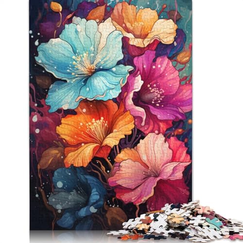 Die farbenfrohe Psychedelia von Cistus Puzzle für Kinder und Jugendliche, 500 Teile, Puzzle, Puzzle für Kinder, Lernspiel, Herausforderungsspielzeug, 500 Teile (52 x 38 cm) von ABFFSDT