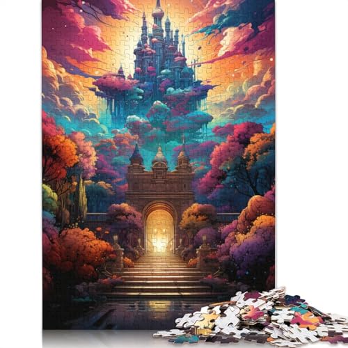 Die farbenfrohe Psychedelie von Versailles, Puzzle für Erwachsene, 500 Teile, Puzzle aus Holz, nachhaltiges Puzzle für Erwachsene | Spiele 500 Teile (52 x 38 cm) von ABFFSDT