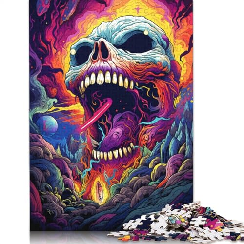 Farbenfrohes psychedelisches Galaxie-Monster-Puzzle für Erwachsene und Jugendliche, 300 Teile. Puzzle für Erwachsene, Puzzles, Heimdekoration, Puzzle-Spielzeug, 300 Teile (40 x 28 cm) von ABFFSDT