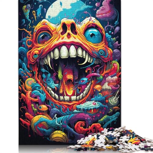 Farbmalerei-Monster-Puzzle, 1000 Teile, Holzpuzzle, Puzzle für Erwachsene und Teenager, für Erwachsene und Teenager ab 12 Jahren, 1000 Teile (75 x 50 cm) von ABFFSDT