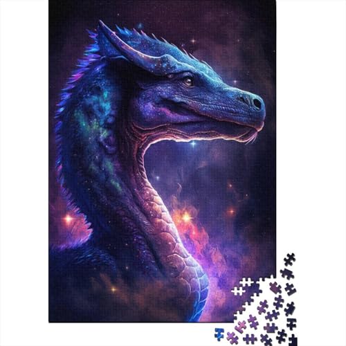 Galaxie-Weltraum-Dinosaurier, 500 Teile, Erwachsenen-Puzzles für Kinder, Puzzles, 500-teiliges Puzzle-Spiel für Kinder, Puzzles, Geschenk, 500 Stück (52 x 38 cm) von ABFFSDT