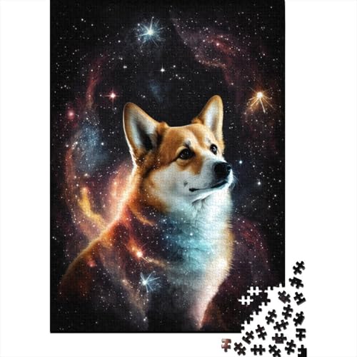 Galaxy Corgi Puzzle 300 Teile Puzzle für Erwachsene, Denkspiel, Puzzlespielzeug für Erwachsene, 300 Teile (40 x 28 cm) von ABFFSDT