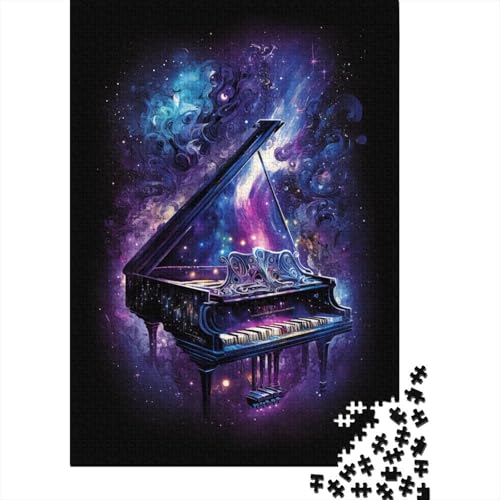 Galaxy Piano-Puzzle für Erwachsene, 300 Teile, klassisches Puzzle, entspannendes Holz-Puzzlespiel, Denksportaufgabe, 300 Teile (40 x 28 cm) von ABFFSDT