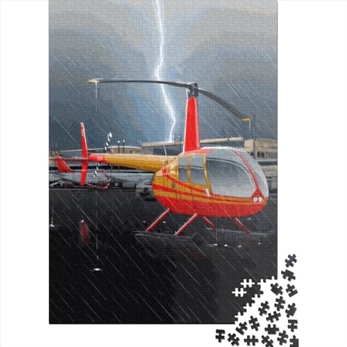 Hubschrauber-Puzzle für Kinder, 1000 Teile, anspruchsvolles großes DIY-Puzzle, Lernspielzeug, lustige Familienspiele, einzigartige Heimdekoration, 1000 Teile (75 x 50 cm) von ABFFSDT