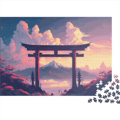 Japanisches Torii-Tor-Puzzle für Erwachsene, 1000 Teile, Puzzle für Erwachsene und Teenager ab 12 Jahren, 1000 Teile (75 x 50 cm) von ABFFSDT