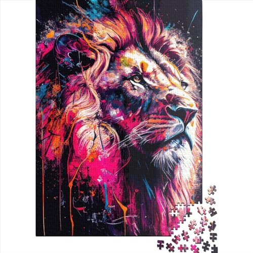 Lion 1000-teiliges Puzzle für Erwachsene, Puzzle für Kinder, Puzzle 1000-teiliges Spiel für Kinder, Puzzles, 1000 Teile (75 x 50 cm) von ABFFSDT