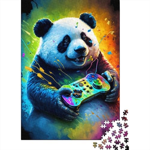 Panda-Spielspiele, Puzzle 300 Teile, Puzzle für Erwachsene, Denkspiel, Puzzlespielzeug für Erwachsene, 300 Teile (40 x 28 cm) von ABFFSDT