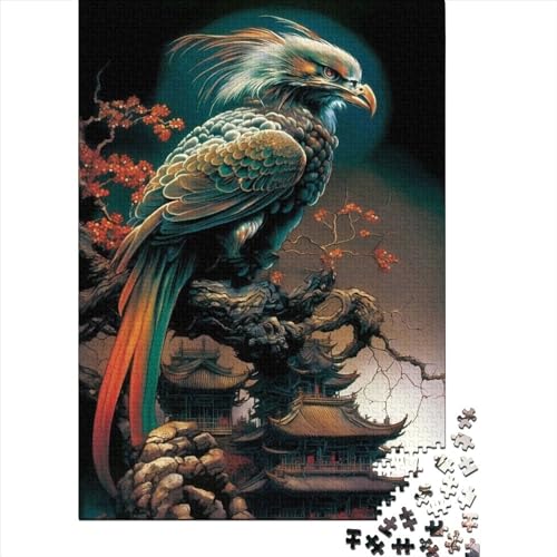 Phoenix Chimerical Puzzle 300 Teile Puzzle Rechteckiges Holzpuzzle Stressabbau Schwierige Herausforderung 300 Teile (40x28cm) von ABFFSDT