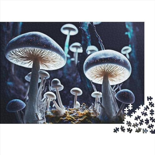 Psychedelischer Pilzwald, 1000-teiliges Puzzle, Holzpuzzle für Teenager, lustiges Puzzle 1000 Teile (75 x 50 cm) von ABFFSDT