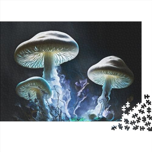 Psychedelischer Pilzwald, Puzzle für Erwachsene, 1000-teiliges Puzzle für Teenager, Lernspiel, Herausforderungsspielzeug, 1000 Stück (75 x 50 cm) von ABFFSDT