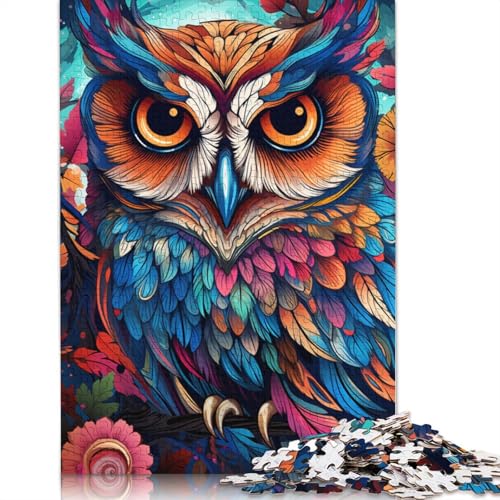 Puzzle „Eule“ zum Bemalen und Ausmalen, 300 Teile, für Erwachsene, Puzzle für Erwachsene und Jugendliche ab 12 Jahren, 300 Teile (40 x 28 cm) von ABFFSDT