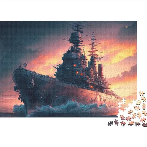 Puzzle „Segel-Schlachtschiff“ mit 1000 Teilen für Erwachsene und Teenager ab 12 Jahren, 1000 Teile (75 x 50 cm) von ABFFSDT