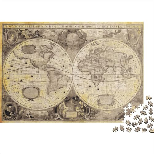 Puzzle 1000 Teile für Erwachsene, Holz, Lernspiel, Herausforderungsspielzeug, 1000 Teile (75 x 50 cm) von ABFFSDT