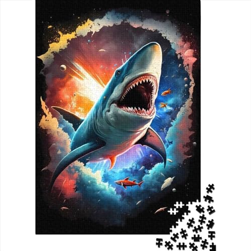 Puzzle 1000 Teile für Erwachsene, Puzzle „Hai-Mythos“, Holzpuzzle, Familienspiel, Spielzeug, 1000 Teile (75 x 50 cm) von ABFFSDT