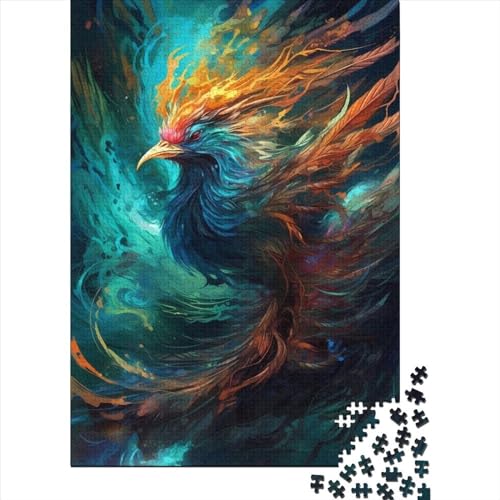 Puzzle 1000 Teile für Erwachsene, Puzzle Phoenix Magic Puzzle, Holzpuzzle, Familienspiel, Spielzeug, 1000 Teile (75 x 50 cm) von ABFFSDT