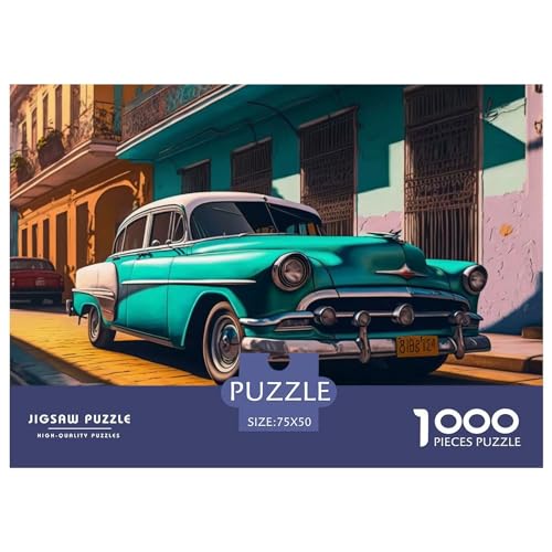 Puzzle 1000 Teile für Erwachsene und Teenager, klassisches Auto, Teenager, Mann, Frau, Geschenk, 1000 Teile (75 x 50 cm) von ABFFSDT