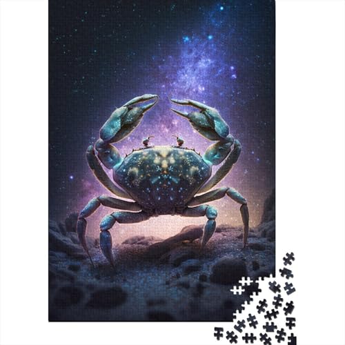 Puzzle 300 Teile Galaxy Crab Puzzle für Kinder und Jugendliche Holzbrett Puzzle Lernspielzeug Familienspiele 300 Stück (40x28cm) von ABFFSDT