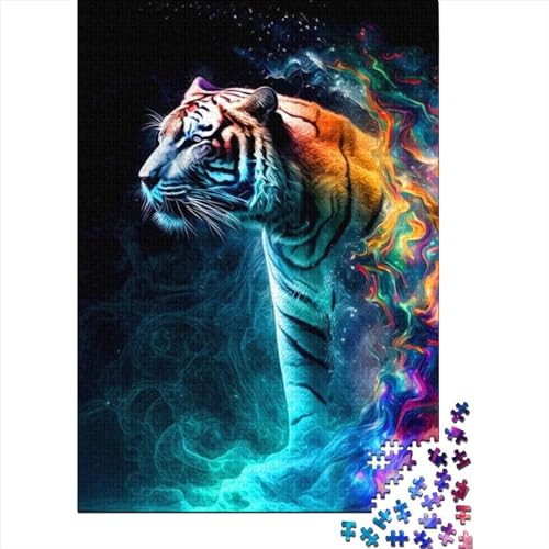 Puzzle 500 Teile Tiger5 Puzzle Puzzle für Erwachsene Schwierigkeitsgrad Puzzle Holzpuzzle Lernspiel Spielzeug 500 Teile (52x38cm) von ABFFSDT