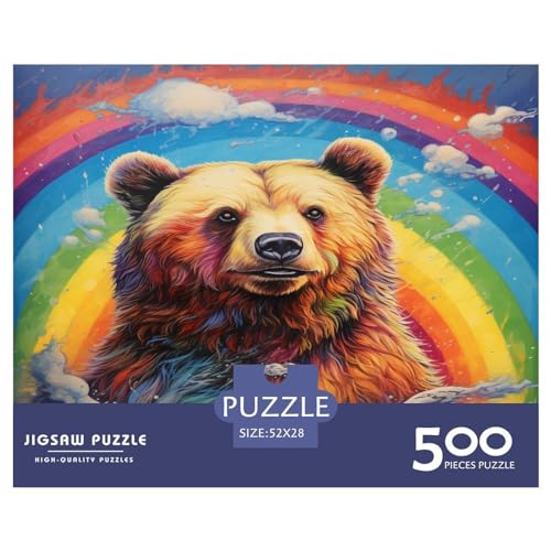 Puzzle 500 Teile für Erwachsene, Holz, Lernspiel, Herausforderungsspielzeug, 500 Teile (52 x 38 cm) von ABFFSDT