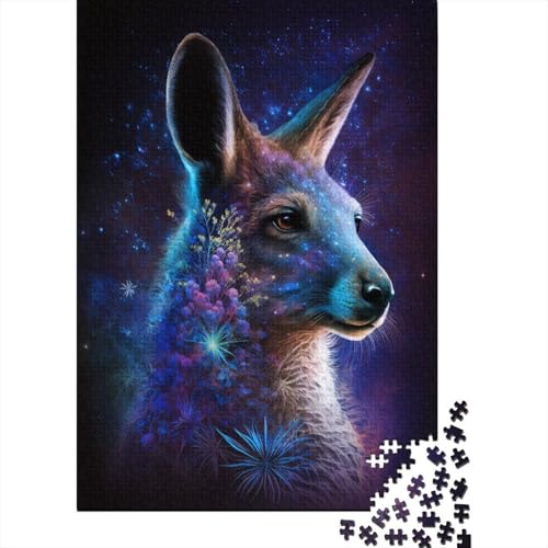 Puzzle Galaxie-Tierkänguru, 300-teiliges Puzzle aus Holz für Erwachsene und anspruchsvolle Familien, 300 Teile (40 x 28 cm) von ABFFSDT