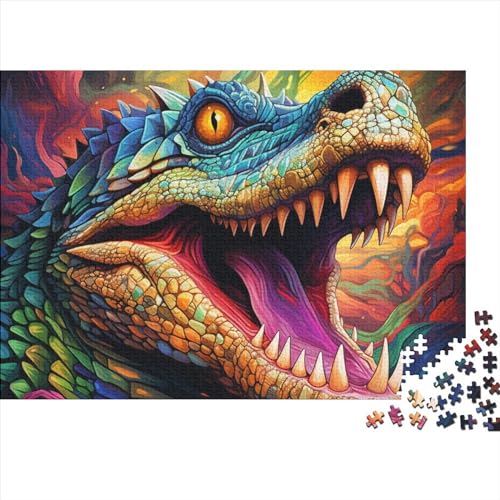 Puzzle für Erwachsene, 300 Stück, psychedelisches Nilkrokodil, Puzzle für Erwachsene, Lernspiel, Herausforderungsspielzeug, 300 Teile (40 x 28 cm) von ABFFSDT