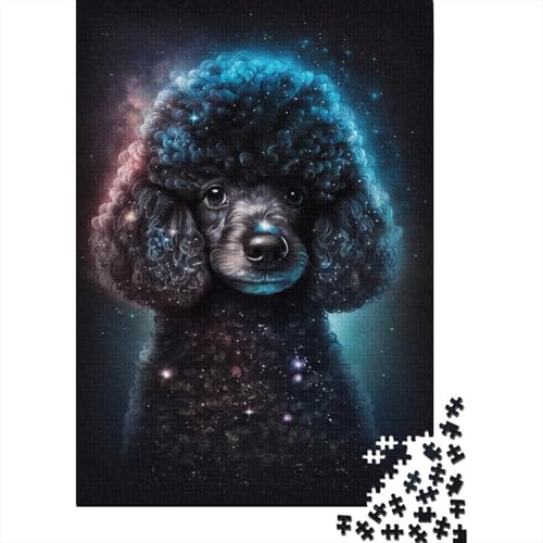 Puzzle für Erwachsene, 500 Teile, Galaxy-Pudel-Puzzles für Erwachsene, Holzbrettpuzzle, lustige, 500 Teile (52 x 38 cm) von ABFFSDT