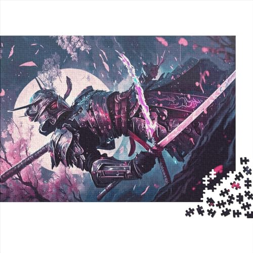 Puzzle für Erwachsene, 500 Teile, Japanisches Samurai-Holzpuzzle für Erwachsene, Lernspiel, Herausforderungsspielzeug, 500 Teile (52 x 38 cm) von ABFFSDT