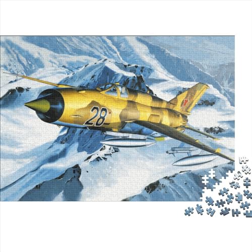 Puzzle für Erwachsene, 500 Teile, Militärkämpfer, Holzpuzzle für Erwachsene, Lernspiel, Herausforderungsspielzeug, 500 Teile (52 x 38 cm) von ABFFSDT