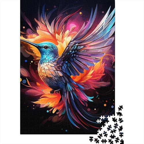 Puzzle für Erwachsene, Bunte Kolibris, Puzzle für Erwachsene, Lernspiel, Herausforderungsspielzeug, 500 Teile (52 x 38 cm) von ABFFSDT