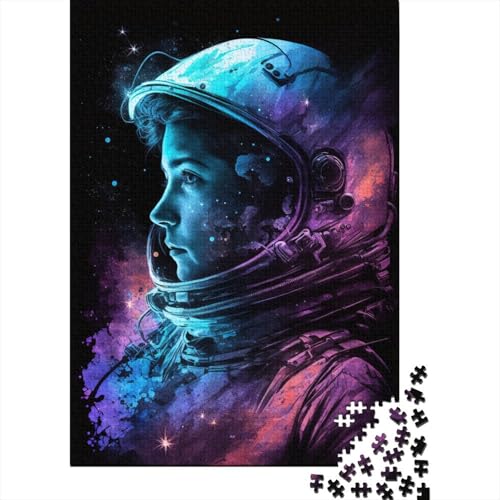 Puzzle für Erwachsene, Galaxie-Astronaut, 1000-teiliges Puzzle aus Holz, ab 18 Jahren, anspruchsvolles Spiel, 1000 Teile (75 x 50 cm) von ABFFSDT