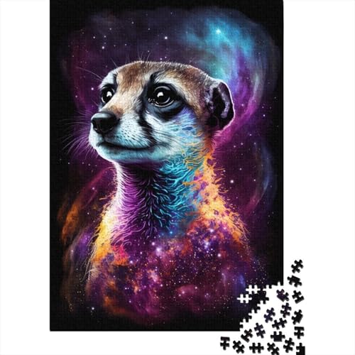 Puzzle für Erwachsene, Galaxy Erdmännchen, 500-teiliges Puzzle aus Holz, ab 18 Jahren, anspruchsvolles Spiel, 500 Teile (52 x 38 cm) von ABFFSDT