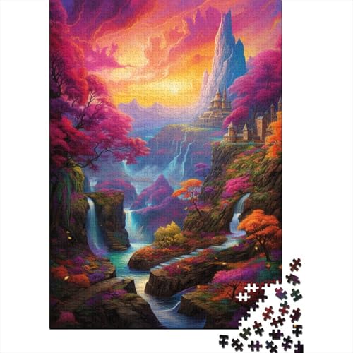 Puzzle für Erwachsene, Himmelslandschaft, Fantasiefarben, 300-teiliges Puzzle aus Holz, ab 18 Jahren, anspruchsvolles Spiel, 300 Teile (40 x 28 cm) von ABFFSDT