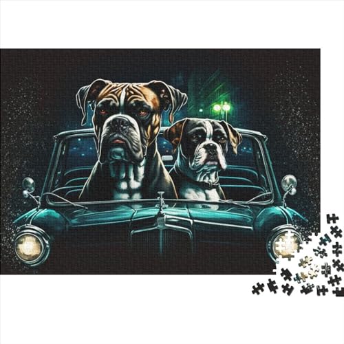 Puzzle für Erwachsene, Kunst, Haustierhunde, Holzpuzzle für Teenager, Geschenke, Heimdekoration, Puzzlespielzeug, 300 Teile (40 x 28 cm) von ABFFSDT