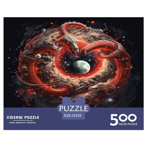 Puzzle für Erwachsene, Schlangen-Erde, Holzpuzzle für Teenager, Geschenke, Heimdekoration, Puzzlespielzeug, 500 Teile (52 x 38 cm) von ABFFSDT