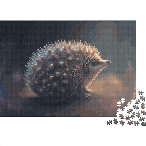 Puzzle für Erwachsene, Tier-Igel, Holzpuzzle, Geschenke für Teenager, Heimdekoration, Puzzle-Spielzeug, 1000 Teile (75 x 50 cm) von ABFFSDT