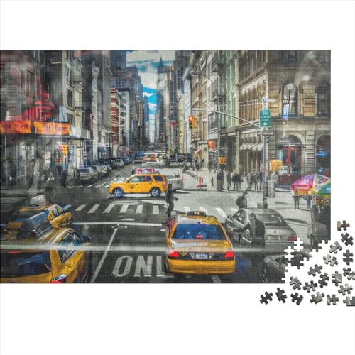 Puzzle für Erwachsene 1000 New York City Puzzle Puzzles für Erwachsene Lernspiel Herausforderungsspielzeug 1000 Teile (75x50cm) von ABFFSDT