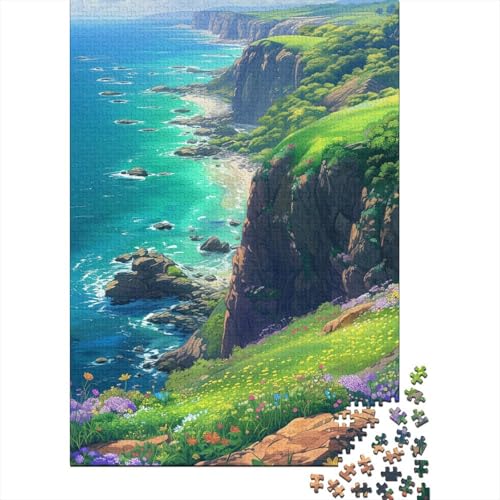 Puzzle für Erwachsene 500 Teile, Lush Fields, Holzpuzzle für Erwachsene und Teenager, Heimdekoration, Puzzlespielzeug, 500 Teile (52 x 38 cm) von ABFFSDT