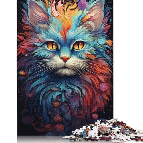 Puzzle für Erwachsene mit 1000 Teilen, Geschenke für Bunte süße Kätzchen, Puzzles für Erwachsene und Teenager, Familienspiel für Erwachsene und Teenager, 1000 Teile (75 x 50 cm) von ABFFSDT